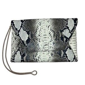 NWOT Witchery Faux Leather Snakeskin Envelope Chain Crossbody Bag